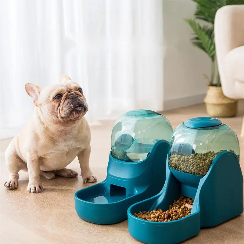 

OUZEY Pet Items Cat Bowl Automatic Feeding Dog Cat Food Bowl With Water Dispenser Feeder For Dog Drinker And Feeder Double Bowl