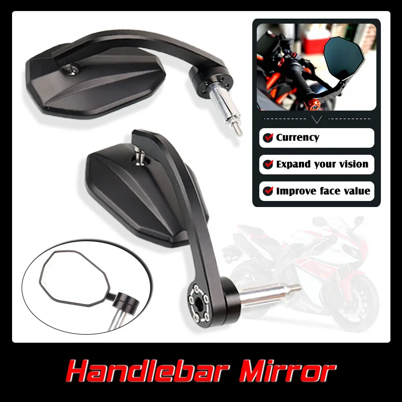 

Motorcycle Rear View Mirrors 7/8" 22MM Handle Bar End Mirrors For DUCATI Streetfighter V4 V4S Panigale V2 V4 V4S