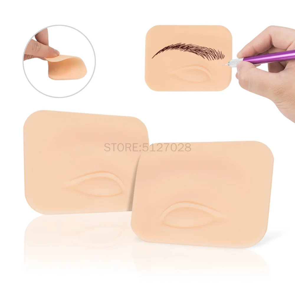 

3D Silicone Practice Skin Eyebrow Eye Block Tattoo Novice Training Eyelid Semi-permanent Makeup Tattoo Eyeliner Practice