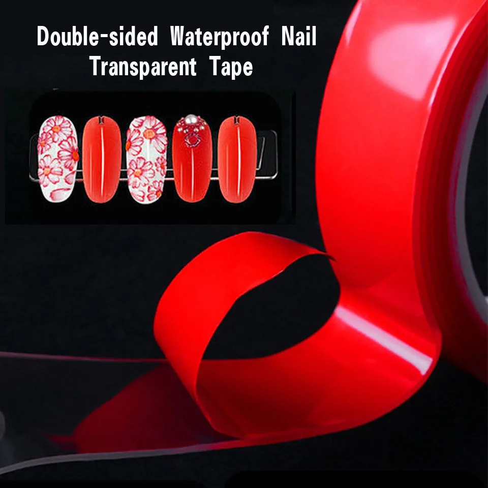 

Двухсторонняя водостойкая прозрачная лента для ногтей, 3 цветов, клейкая лента для ногтей, акриловые накладные ногти, дизайн ногтей, дисплей...