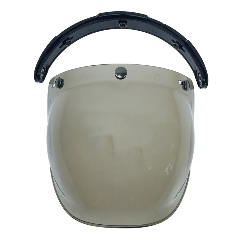 

Пылезащитный с кронштейном для мотоциклетного шлема, откидной с открытым лицом для езды на ветровом стекле, защита от УФ-лучей, 3 защелки, винтажный пузырьковый козырек, универсальный