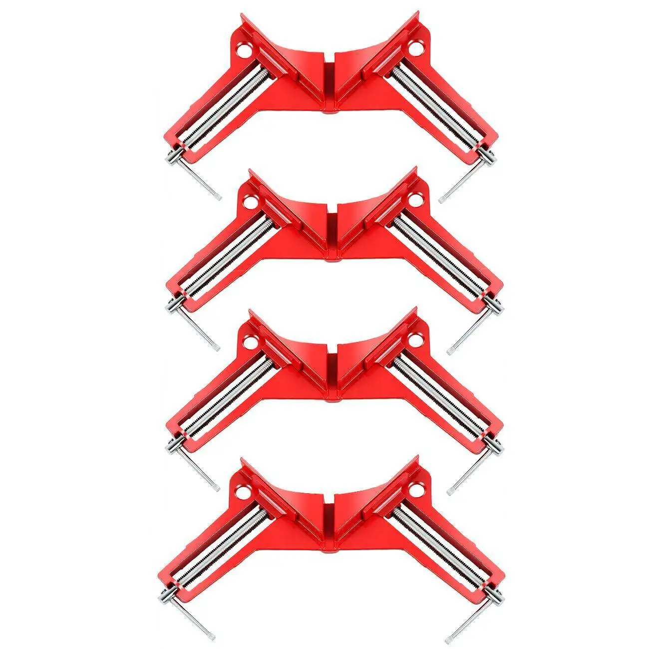 

Honhill 4pcs 90 Degrees Angle Clamp Right Angle Woodworking Frame Clamp DIY Glass Tools