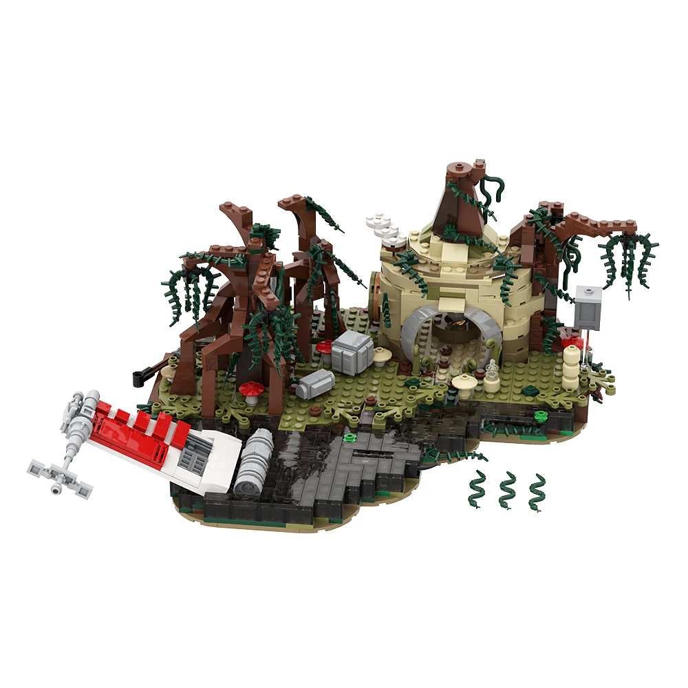 Конструктор Moc из классического фильма Dagobah тренировочный диорама модель сделай