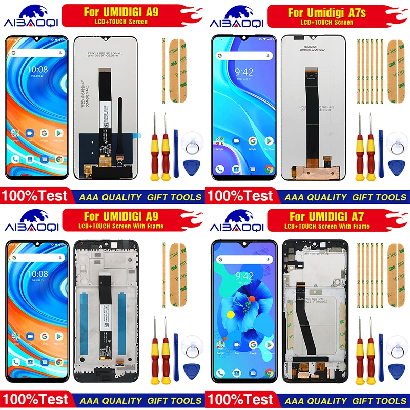 Новый ЖК-дисплей UMIDIGI A7S + дигитайзер сенсорного экрана протестированный ЖК-экран