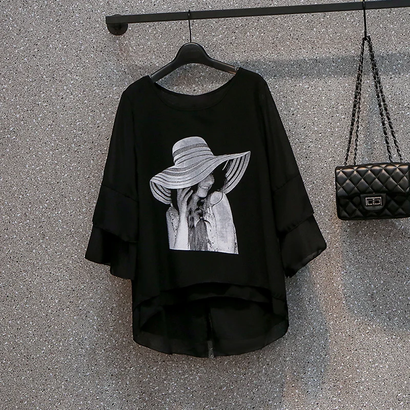 

20222 Women's Clothing Facial Art Printed Short Sleeve Top Streetwear Pattern T-shirt 3D Printing Casual Shirt Loose Oversized