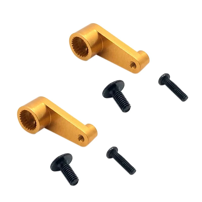 

2X Metal 144001-1263 25T Servo Arm Horn Upgrade Parts For Wltoys 144001 1/14 RC Car Upgrade Spare Parts,Yellow