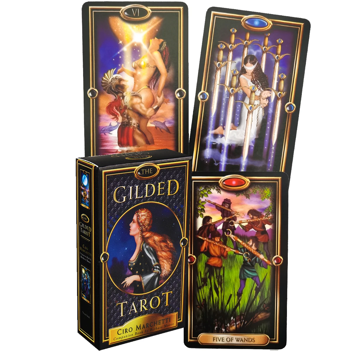 

Позолоченный Таро от Ciro палубная карта etti Tarot Game Toy Tarot гадание ораклы для путешествий Fate Board английский для семейного подарка