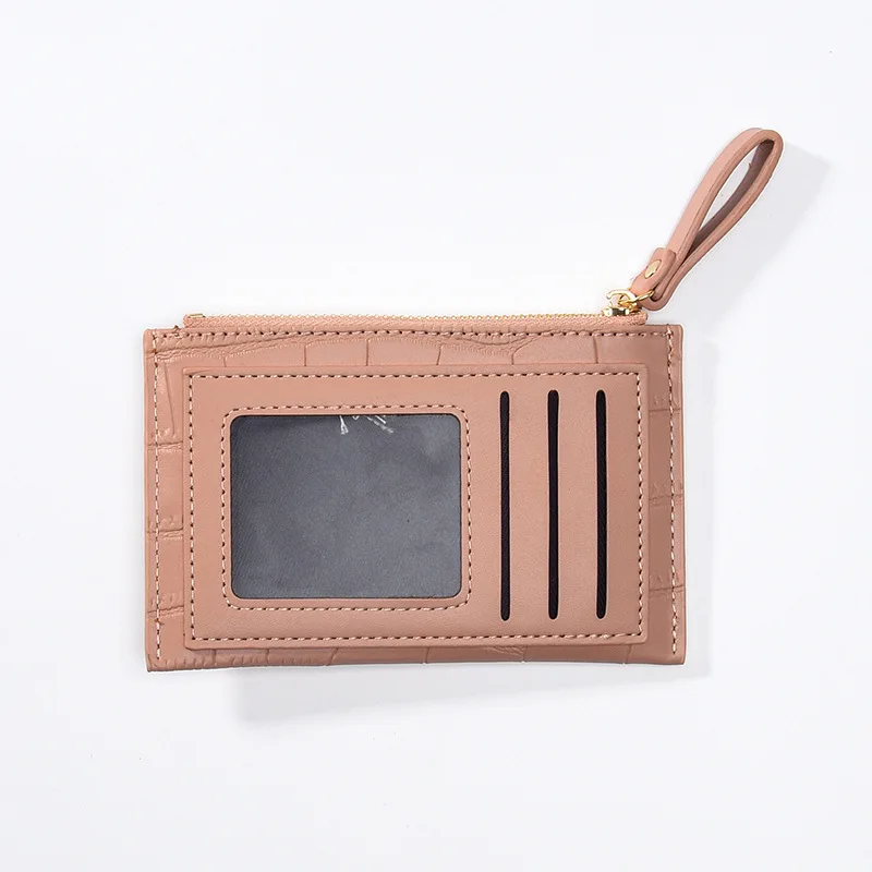 Простой и короткий женский кошелек для монет на молнии мини-сумка с несколькими