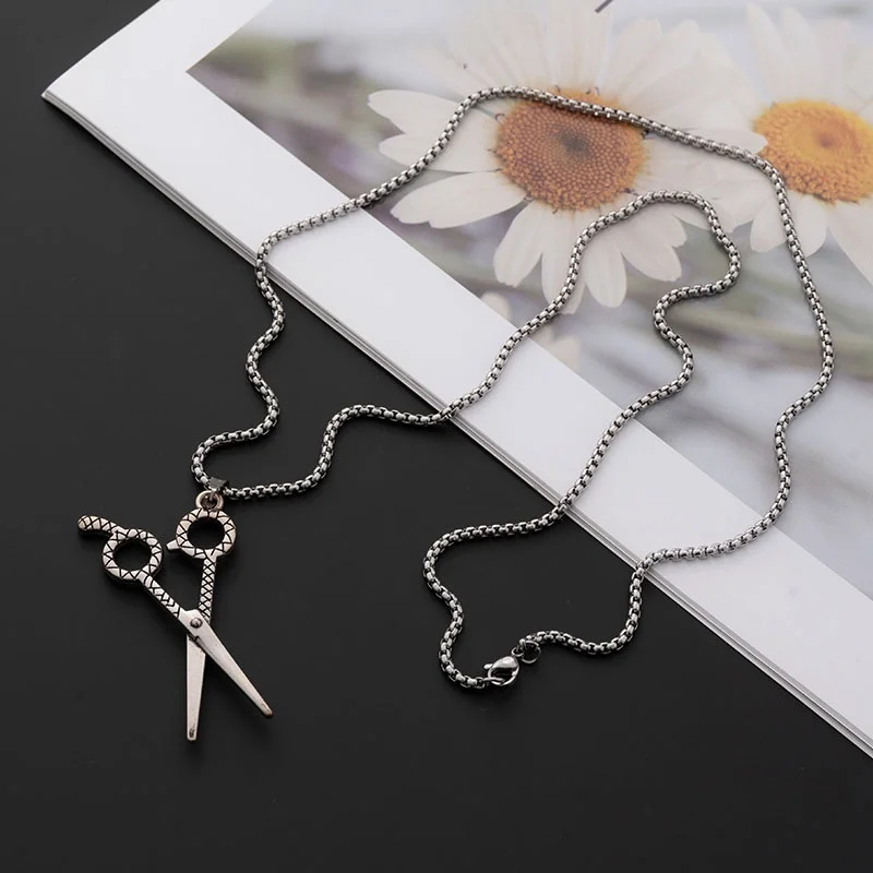 Ожерелье с подвеской в виде ножниц женские европейские и американские