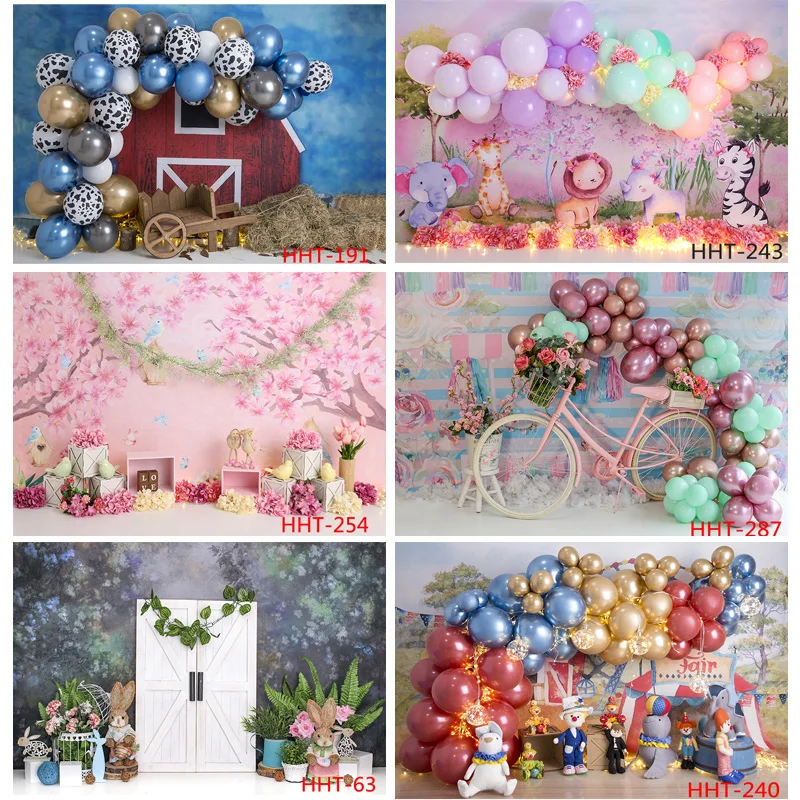 

Personalized Decoration With Colorful Balloon Arch Snowman Background Newborn Baby Birthday Photography Backdrops 32928 FSS-105