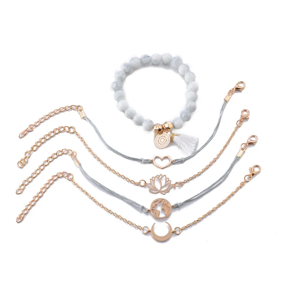 

Hand Jewelry Simple Vintage Bracelet Diamond Geometric Bracelet Set