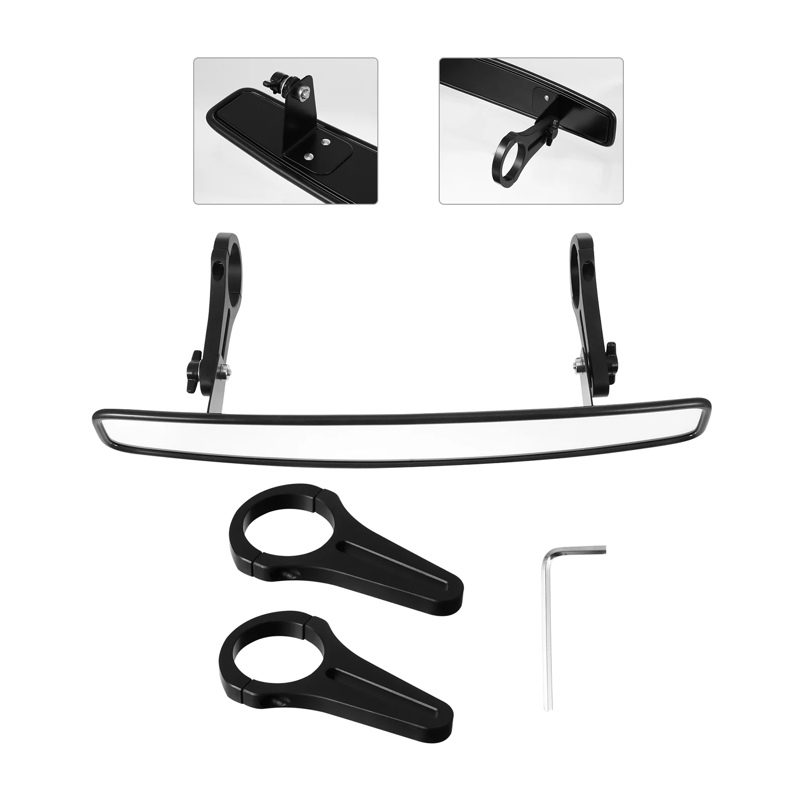 

ATV Wide Angle Lens Adjustable Mirror Auxiliary Rearview Reversing Interior Car Universal