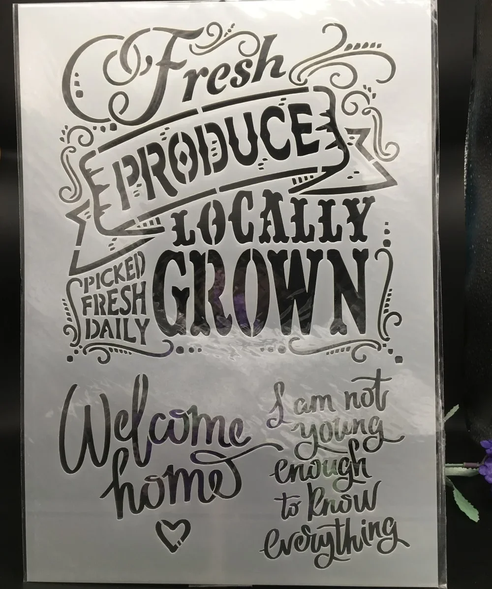 

Трафареты A4 для сада и стен, 29 х21 см