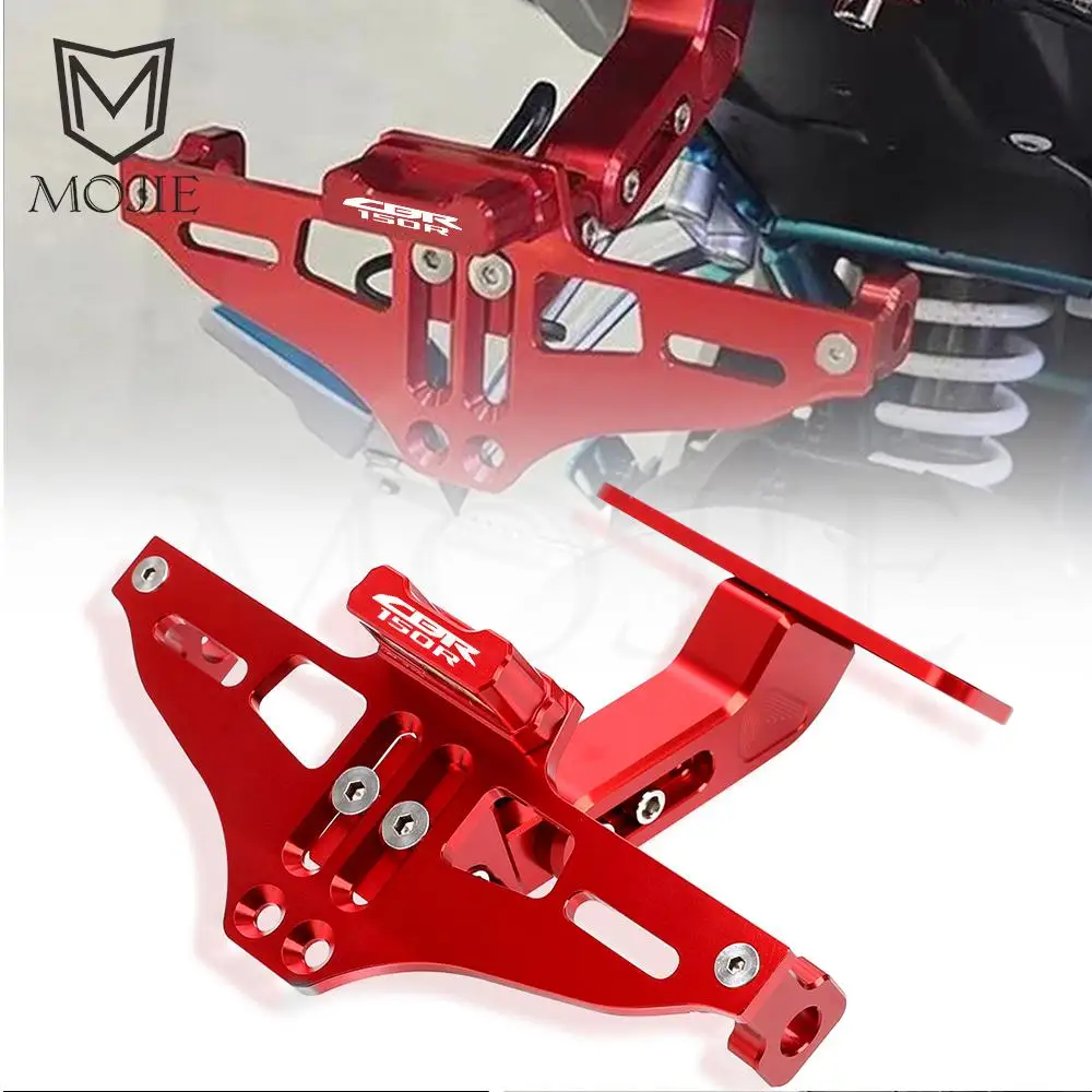 

Frame Holder Bracket with LED Light Universal CNC CBR 150R CBR150 R Moto Adjustable Angle License Number Plate For HONDA CBR150R