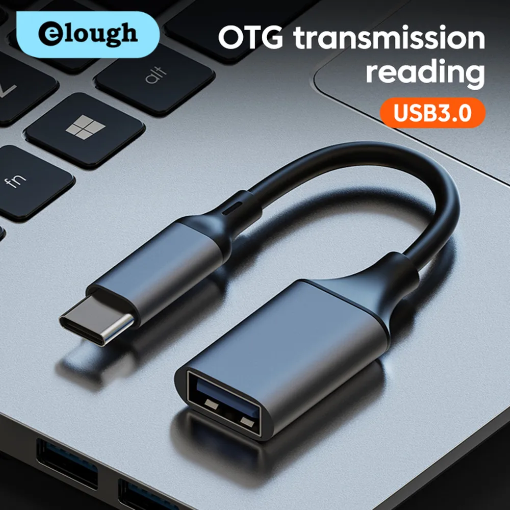 Адаптер Elough Type C К USB 3.0 OTG С Быстрой Зарядкой И Передачей Данных Для Huawei Samsung PC