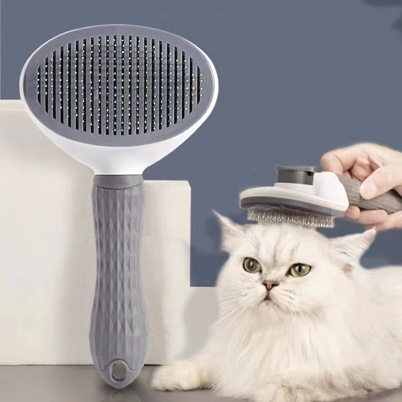 

Pet Cat Brush Dog Comb Hair Removes Pet Hair Comb Self Cleaning Slicker Brush For Cats Dogs Removes Tangled Hair Beauty Products