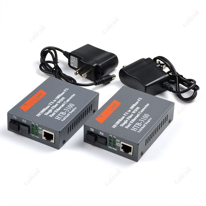NOVO Fiber Transceiver Media Converter HTB-3100 Optical Fiber Single Fiber Converter 20km SC 10/100M Single Mode Single Fiber