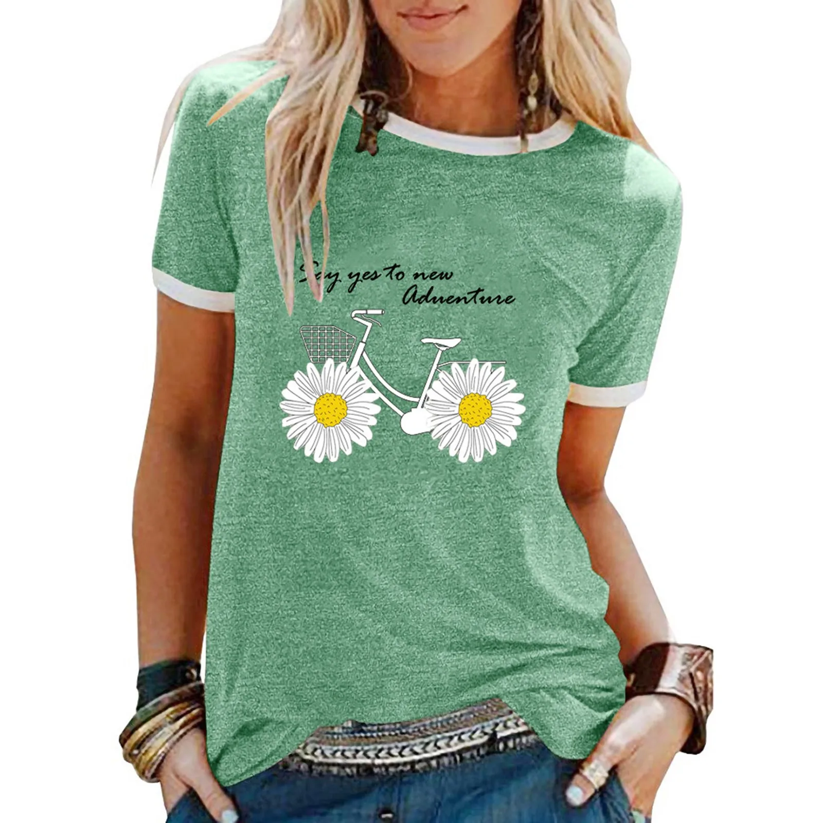 

Женская летняя рубашка с коротким рукавом и принтом, Повседневная Туника, топы, блузка, тяжелая хлопковая футболка, модные блузки