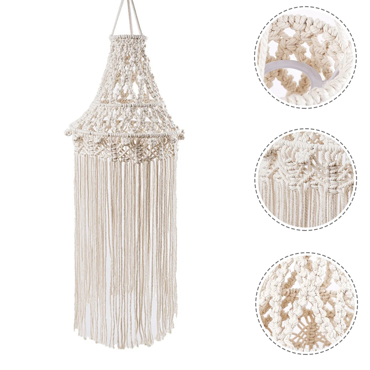 

Macrame Lamp Shade Household Lamp Shade Indoor Ceiling Light Cover