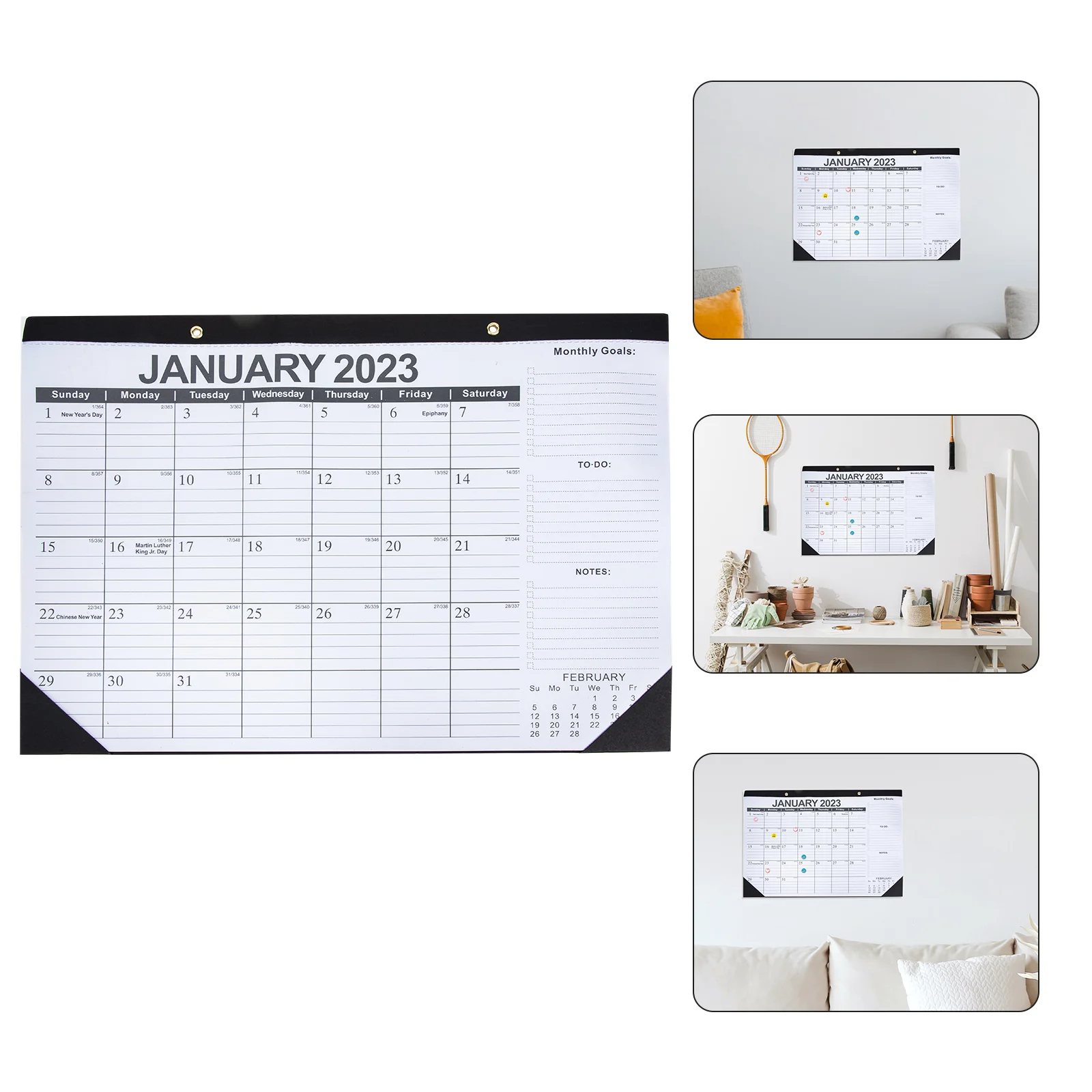 

2023 Wall Calendar Desk Topper 2023 Planner Book Multifunction Desk Calendar Jan 2023- 2024 Paper Monthly Wall Planner Office