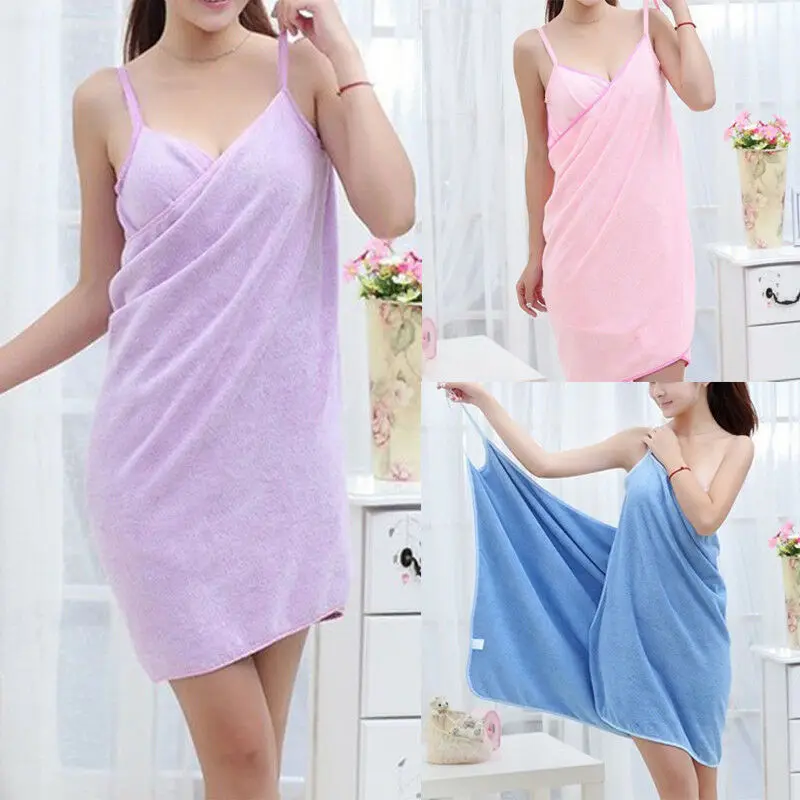 Girls Women Lady Soft Bath Swimming Towel Dress Fast Drying Beach Spa Bath Blanket Bathrobes Wash Clothing Easy To Wear