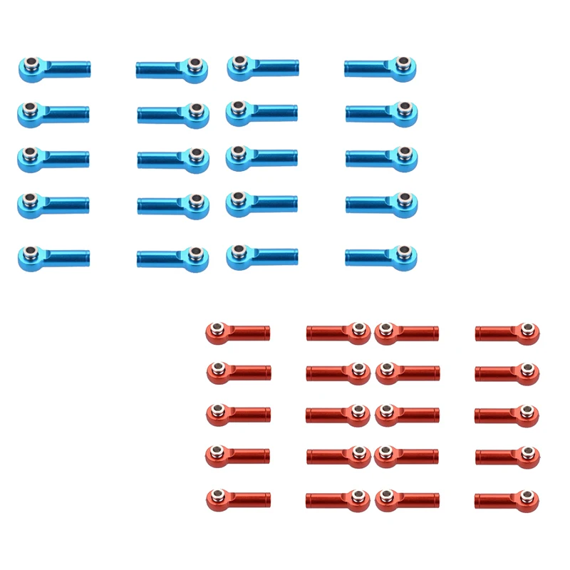 

20 шт. M4 наконечник клюшки, стальной шарик, Металлический хомут клюшки, используется для 1/10 RC SCX10 запчасти для грузовиков