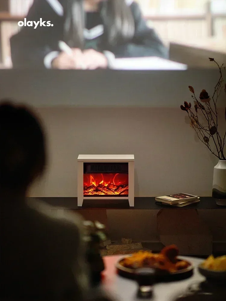 Скандинавский обогреватель электромеханический бытовой имитация пламени