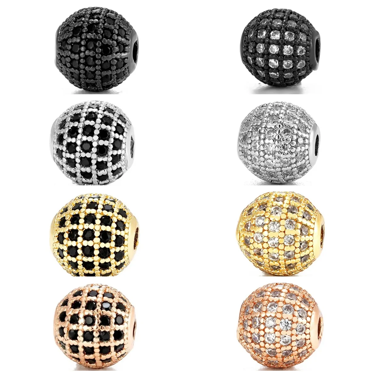 Циркониевые бусины ручной работы 8 мм 3 шт