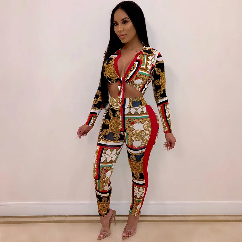 

Women's Fashion Casual Snakeskin Leopard Print Digital Print Tight Cardigan Two-Piece Set Ensemble Femme 2 Pièces