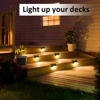 led solar lamp outdoor waterproof garden landscape step desk lights balcony fence lighting wall lamps for yard stairs pathway