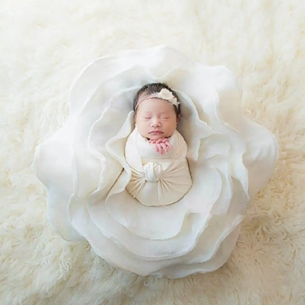 Accesorios de fotografía para bebé, manta de fieltro súper suave, alfombra para posar, manta para sesión de fotos, rosa, Floral, 3D, niña, P3I4