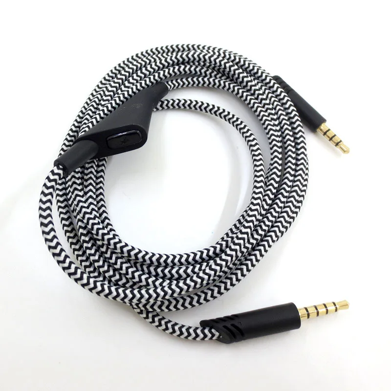 

NEW Replacement Cable for Astro A10 A40 A30 Headsets with 3.5mm Jack Zebra Black and White Knitting High Quality 3.14