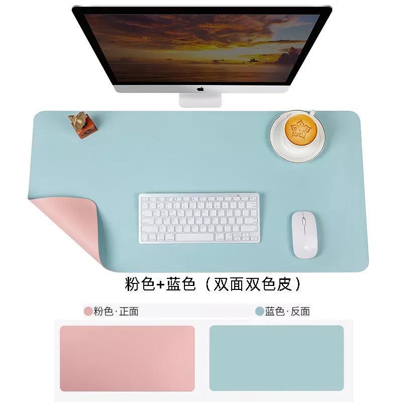 

Large Mouse Pad Double Color PU Desk Pad Waterproof Leather Desk Table Protector Gaming Mouse Mat Office Home Mousepad Cushion