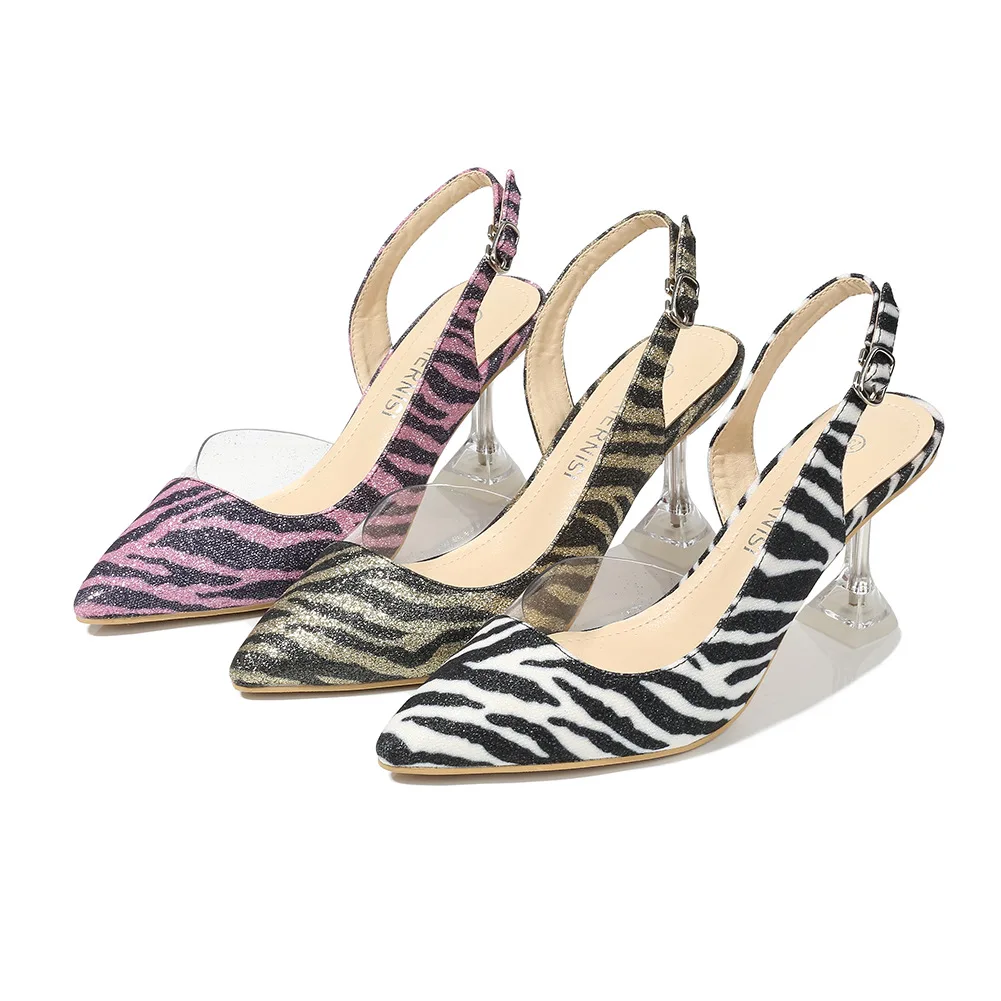 

Босоножки женские на высоком каблуке, с острым носком