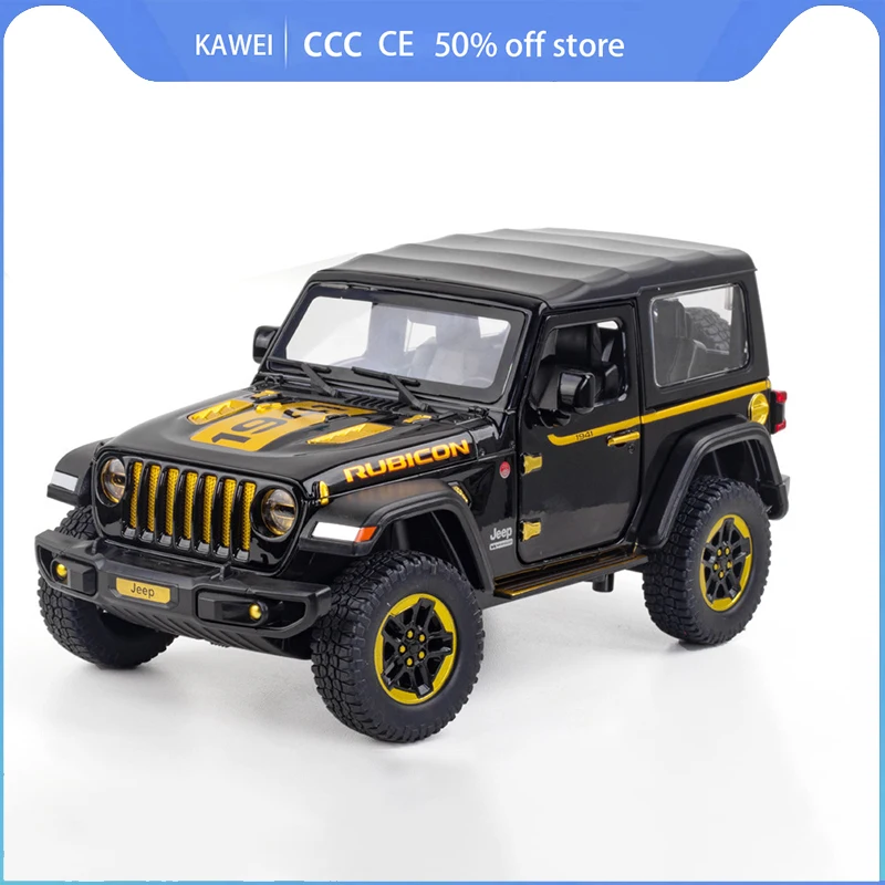 

1:20 Scale Jeeps Wrangler Rubicon Alloy Car Model Diecasts Metal Toy Off-road Vehicles Car Model Simulation Toys For Kids Gifts