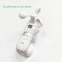 1PC MOQ  DC118W 433MHz Solar Wireless Wind Sun Rain Sensor for awning and shutter