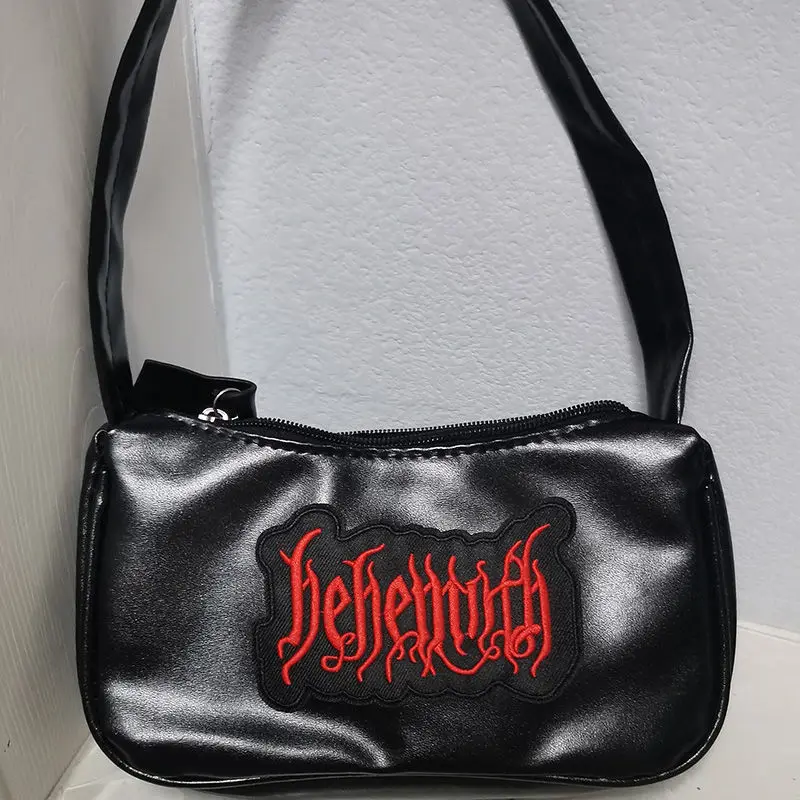 

HAEX Harajuku Y2k Women Shoulder Bag 2022 Punk Letter Patchwork Bolso Mujer Fashion Trendy Aesthetic E Girl Gothic Handbags