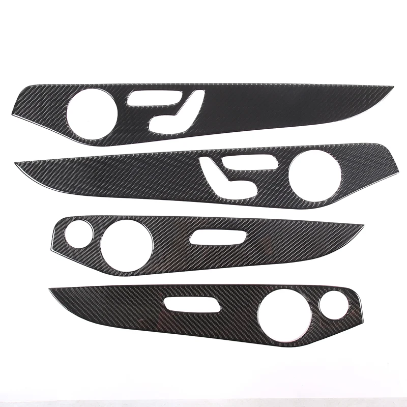 

4 шт., мягкие накладки на внутреннюю дверь из углеродного волокна, накладки на панель для Mercedes Benz C GLC Class W205 2014-2020, автомобильные аксессуары