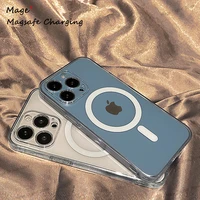 magsafe magnetic wireless charging case for iphone 13 12 pro max mini silicone shockproof case 11 x xs max xr 8 13pro plus shell