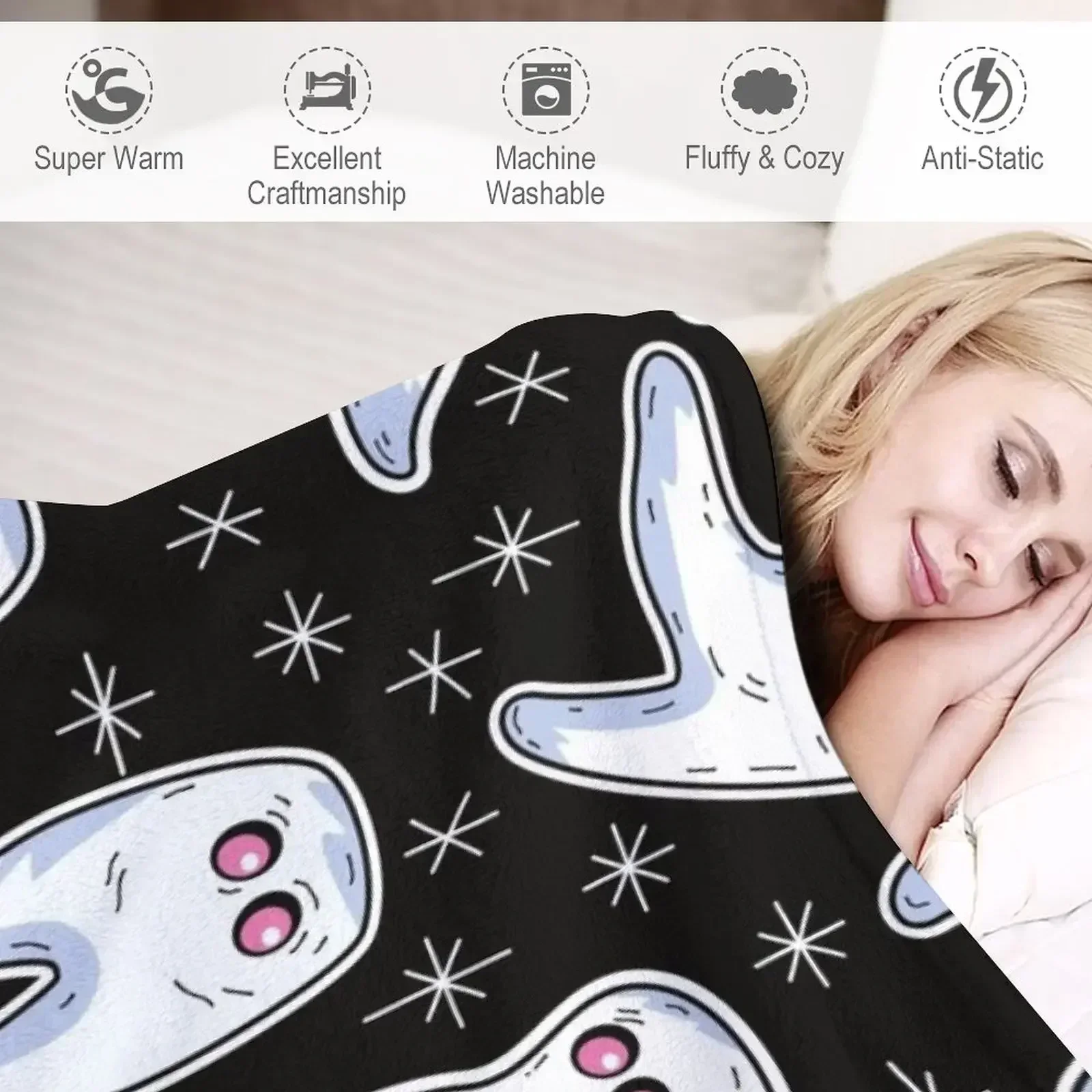 Fresno Nightcrawlers Cryptid Черное одеяло Движущаяся манга Плед на диване Одеяла