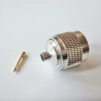 rf connector coax n male plug solder for semi rigid 141 rg402 cable brass straight coaxial rf adapters