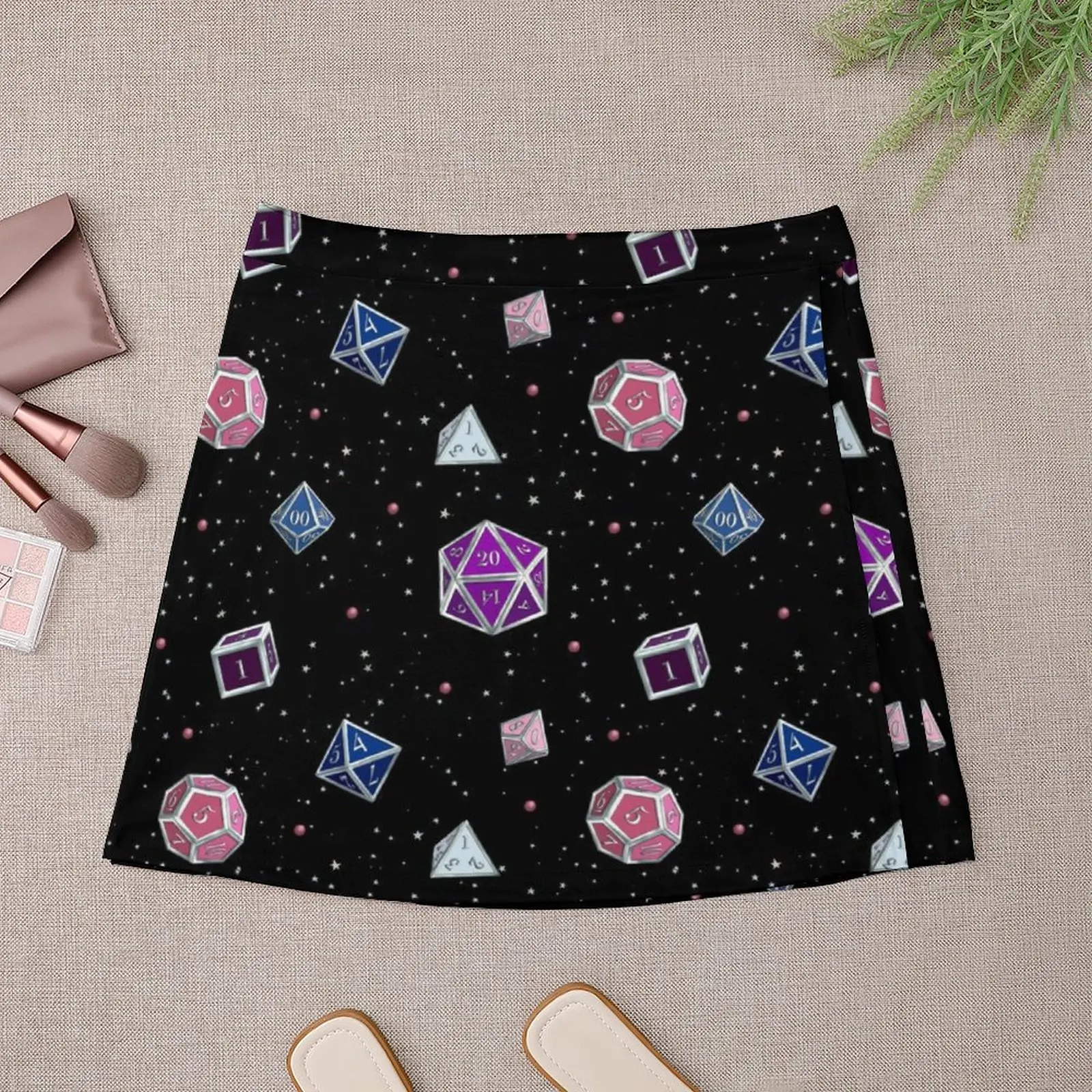 D &amp Genderfluid Pride Dice Set мини-юбка летние юбки косплей женское платье Skort для женщин