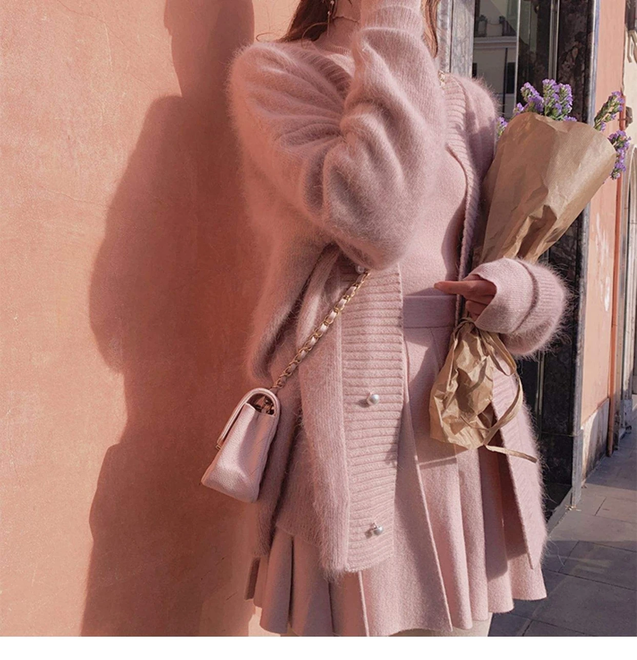 Элегантный женский норковый кашемировый кардиган пальто шикарный осенне-зимний