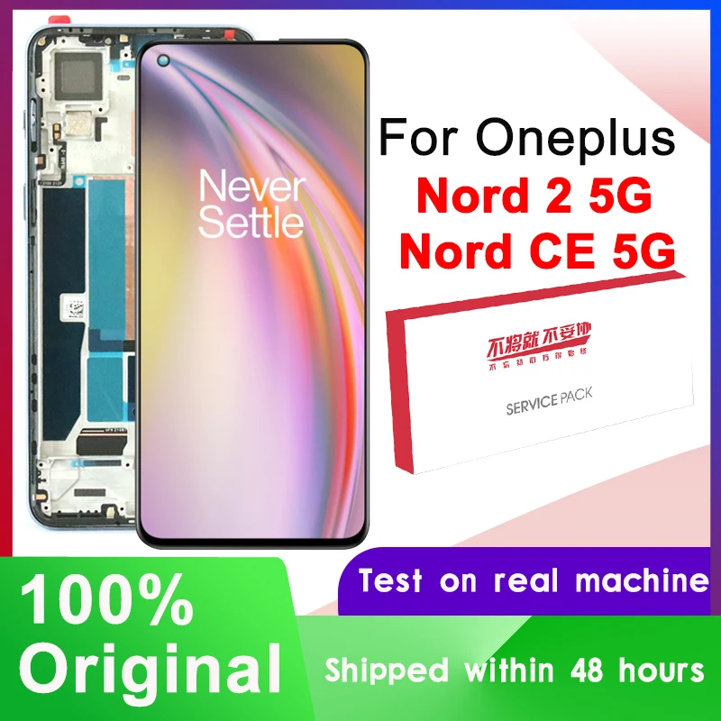 Оригинальный ЖК-дисплей AMOLED для OnePlus Nord 2 5G DN2101 DN2103 дисплей с сенсорным экраном