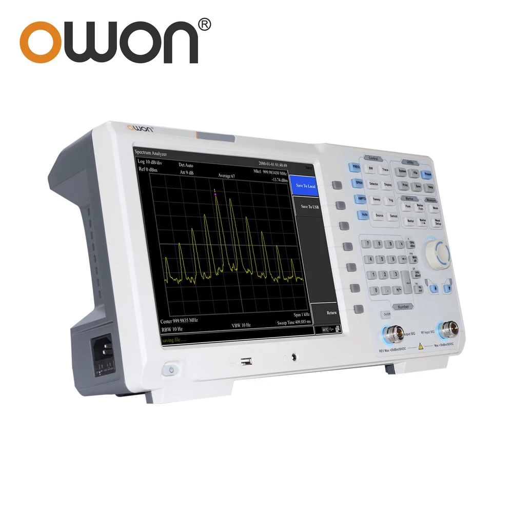 Цифровой настольный спектроанализатор OWON XSA1015TG с ЖК-дисплеем 10,4 дюйма, частотой от 9 кГц до 1,5 ГГц и трекинг-генератором 160 дБм.