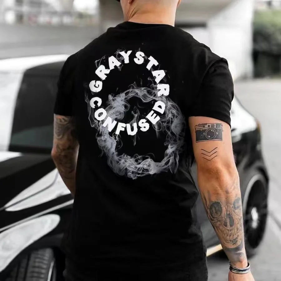 2022 Summer Streetstyle Letters Print Short Sleeve Mens T-shirts Casual Tops Tshirt