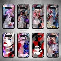 harley quinn phone case tempered glass for samsung s20 plus s7 s8 s9 s10 note 8 9 10 plus