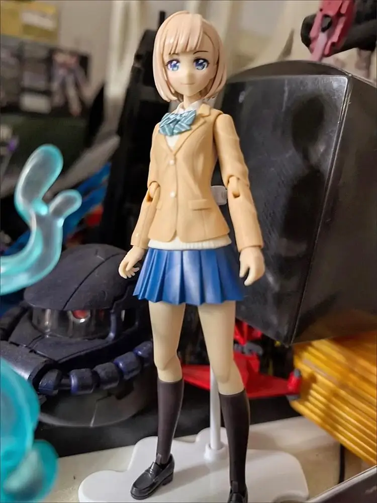 Фото Коллекционная модель-конструктор Kotobukiya: Подвижная фигурка Суисай Шоджо Тэйен Хатори Рико в зимней школьной форме (Reifuku) №5