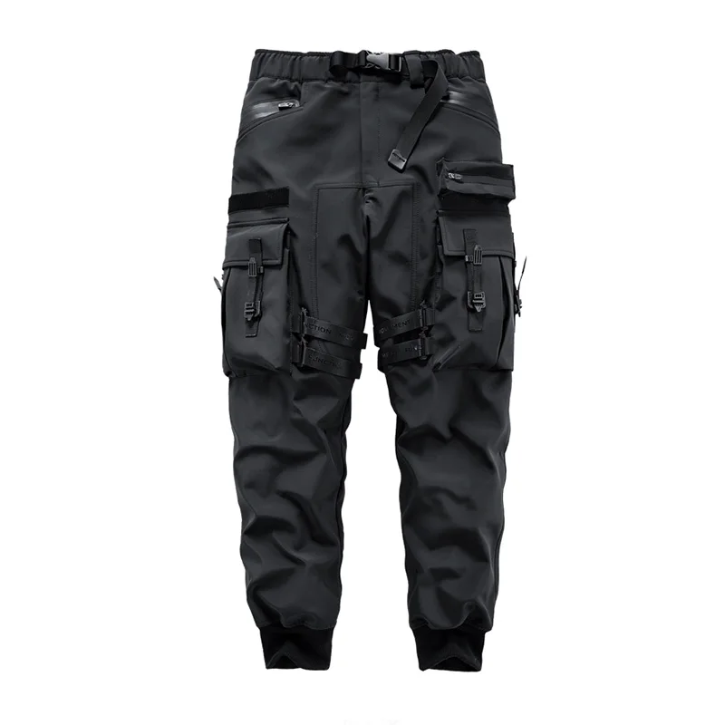 

Men Cargo Hip Hop Black Trousers Multi Pockets Cargo Harem Jogger Pants Oversized Harakuju
