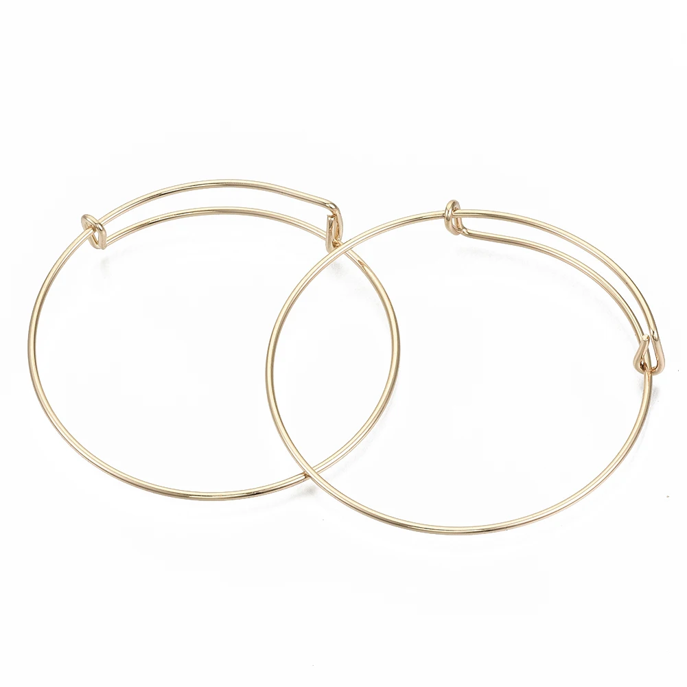 

100 шт., регулируемый железный браслет с возможностью увеличения длины, браслет, фурнитура для браслета 2-1/2 дюйма (65 мм)